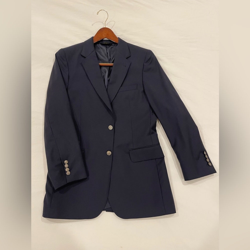 Jos. A. Bank Men’s Blazer 40 RG Signature Collection Gordon Navy 2 Silver Button